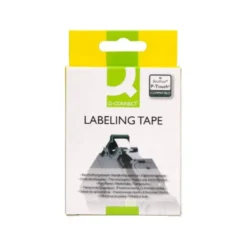 Cinta tze-641 Amarillo/Negro Q-connect 18mm x 8 mt