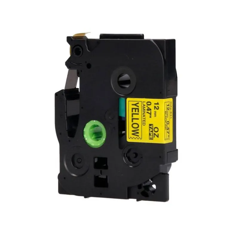 Cinta tze-631 Amarillo/Negro Q-connect 12mm x 8 mt.