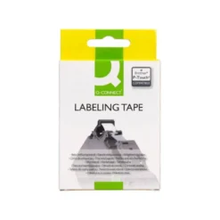 Cinta tze-211 Blanco/Negro Q-connect 6mm longitud 8 mt