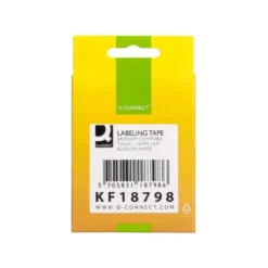 Cinta tze-241 Blanco/Negro Q-connect 18mm x 8 mt