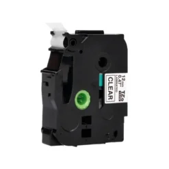 Cinta tze-131 Transparente/Negro Q-connect 12mm x 8 mt.