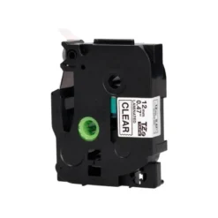 Cinta tze-131 Transparente/Negro Q-connect 12mm x 8 mt.