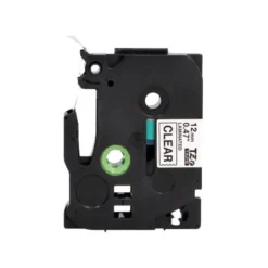 Cinta tze-131 Transparente/Negro Q-connect 12mm x 8 mt.