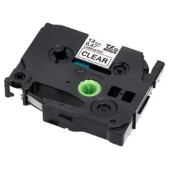 Cinta tze-131 Transparente/Negro Q-connect 12mm x 8 mt.