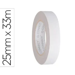 Cinta adhesiva doble cara marca Q-Connect 33 mt x 25 mm