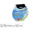 Cinta adhesiva doble cara marca Plico 12/18 mm x 50m Uso facil