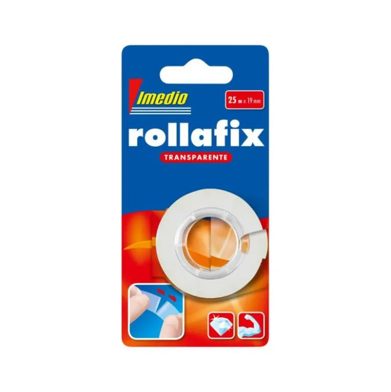 CINTA ADHESIVA IMEDIO ROLLAFIX TRANSPARENTE 25 M X 19 MM