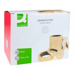 Cinta adhesiva marca Q-Connect 66 mt x 12 mm encelofanada