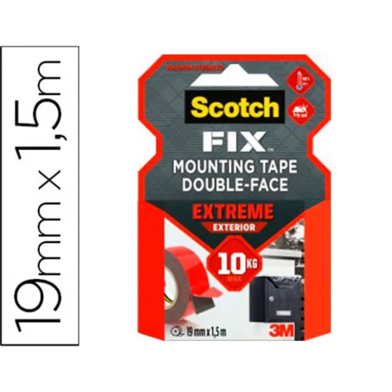 Cinta adhesiva marca Scotch doble cara super resistente