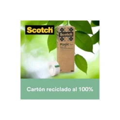 Cinta adhesiva marca Scoth-Magic invisible pack de 9 rollos