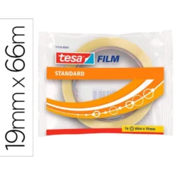 Cinta adhesiva marca Tesa standard 66 mt x 19 mm.