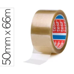 Cinta adhesiva polipropileno marca Tesa 66 mt x 50 mm color transparente