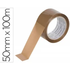 Cinta adhesiva Q-Connect de Polipropileno Havana 100m x 50mm Para embalaje