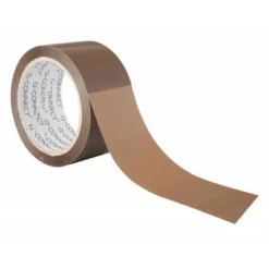 Cinta adhesiva Q-Connect polipropileno havana 66 mt x 50 mm para embalaje bajo ruido