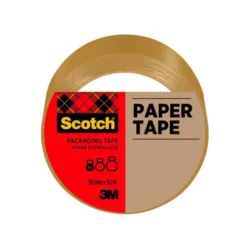 CINTA ADHESIVA SCOTCH PAPEL COLOR MARRON PARA ENVIOS POSTALES 50 MT X 50 MM