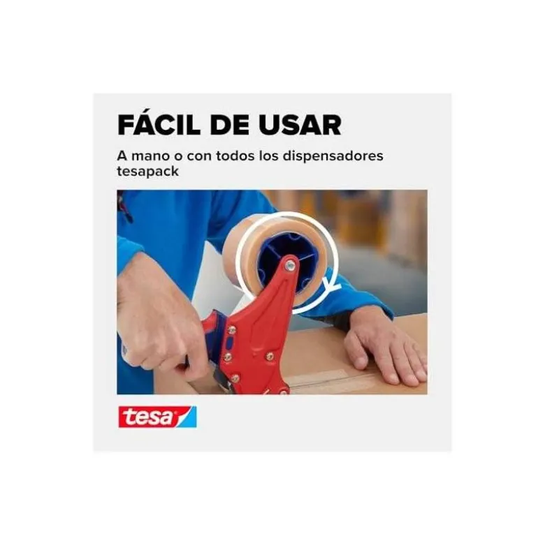 CINTA ADHESIVA TESA ECO BIO & STRONG TRANSPARENTE 66 MT X 50 MM PARA EMBALAJE