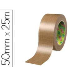 CINTA ADHESIVA TESA ECO PAPEL ULTRAFUERTE COLOR KRAFT 25 MT X 50 MM PARA EMBALAJE