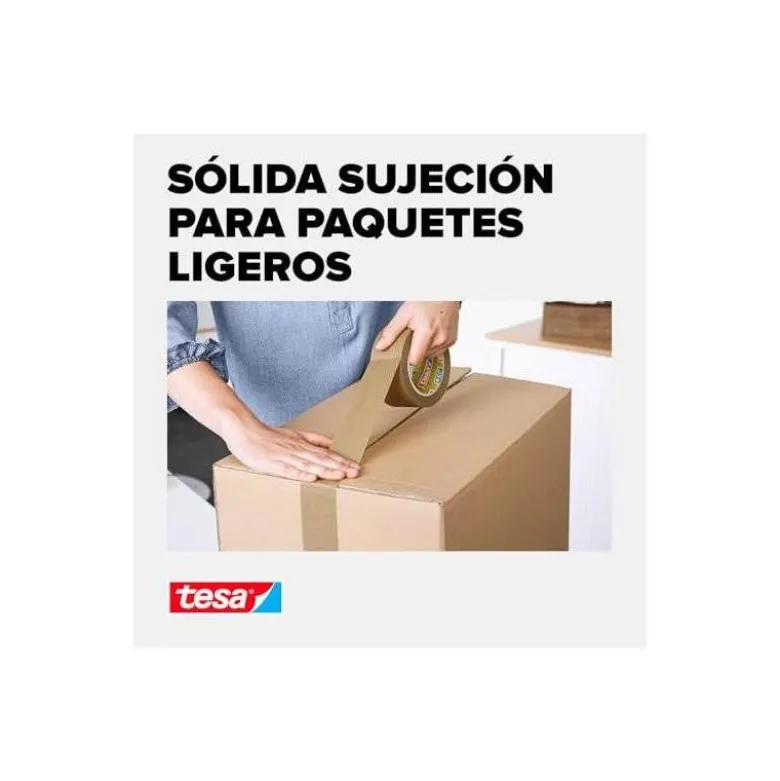 CINTA ADHESIVA TESA ECO PAPEL COLOR KRAFT 50 MT X 50 MM PARA EMBALAJE