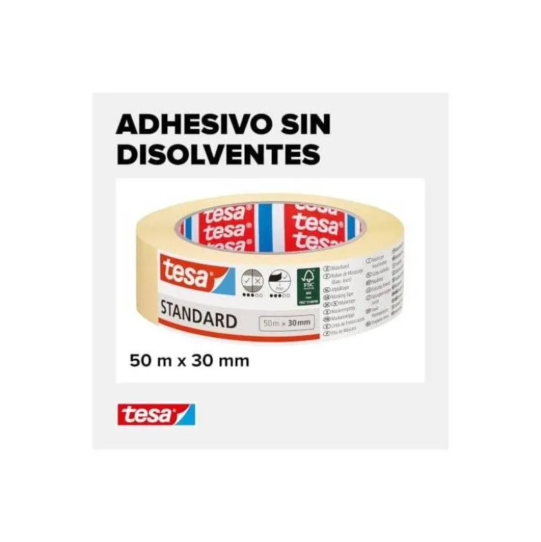 Cinta adhesiva Tesa pintor 50 mt x 30 mm