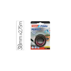 Cinta adhesiva Tesa Textil Extra Power perfect 2,75m x 38mm color Negra