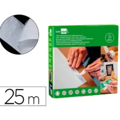 CINTA DE CIERRE ADHESIVA LIDERPAPEL VELCRO BLANCO 20MM X 25M
