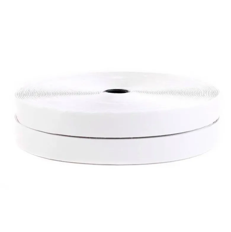 CINTA DE CIERRE ADHESIVA LIDERPAPEL VELCRO BLANCO 20MM X 25M