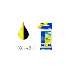 Cintas Brother TZE-641 18 mm (ancho) x 8 m (largo) Color Amarillo laminada