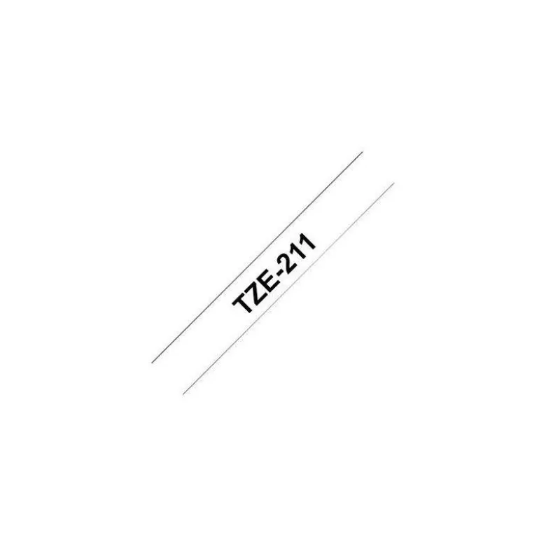 Cintas Brother TZE-211 6mm (ancho) x 8m (largo) laminada blanco/negro