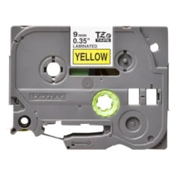 Cintas Brother TZE-621 9mm (ancho) x 8m (largo) laminada amarillo/negro
