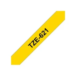 Cintas Brother TZE-621 9mm (ancho) x 8m (largo) laminada amarillo/negro