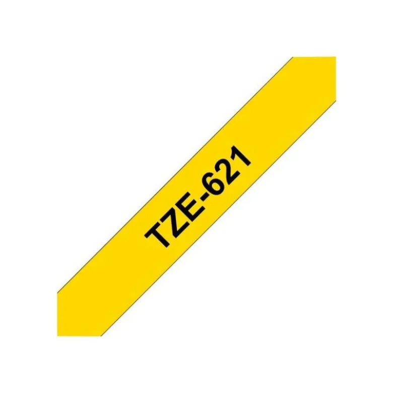 Cintas Brother TZE-621 9mm (ancho) x 8m (largo) laminada amarillo/negro