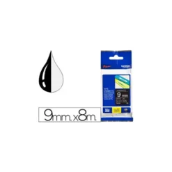 Cintas Brother TZE-325 9mm (ancho) x 8m (largo) laminada negro/blanco