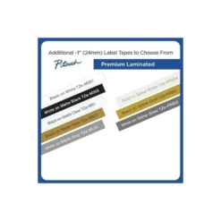 Cintas Brother TZE-S251 24mm (ancho) x 8m (largo) laminada Blanco/negro