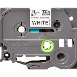 Cintas Brother TZ-S241 18mm (ancho) x 8m (largo) laminada Blanco/negro