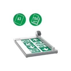 CIZALLA DE RODILLO LEITZ DIN A3 BASE MADERA PLASTIFICADA LONGITUD CORTE 457 MM CAPACIDAD DE CORTE 15H