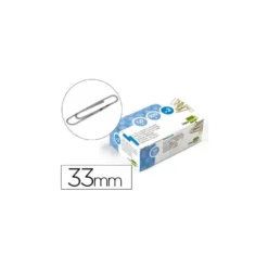 Clips marca Liderpapel Nº 2 labiados 33 mm