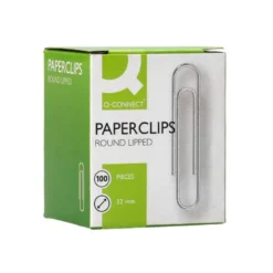 Clips niquelados Nº 2 marca Q-Connect 32 mm