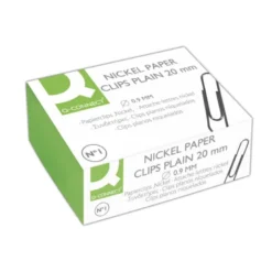 Clips niquelados Nº1 marca Q-Connect 20 mm