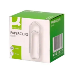 Clips niquelados Nº 3 marca Q-Connect 50 mm