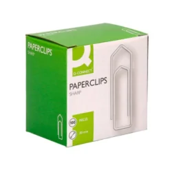 Clips niquelados Nº 3 marca Q-Connect 50 mm