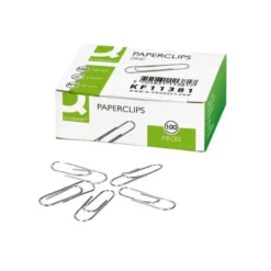 CLIPS ZINC Q-CONNECT N 4 LABIADOS 50 MM CAJA DE 100 UNIDADES