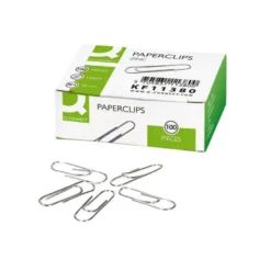 CLIPS ZINC Q-CONNECT N 1 LABIADOS 20 MM CAJA DE 100 UNIDADES