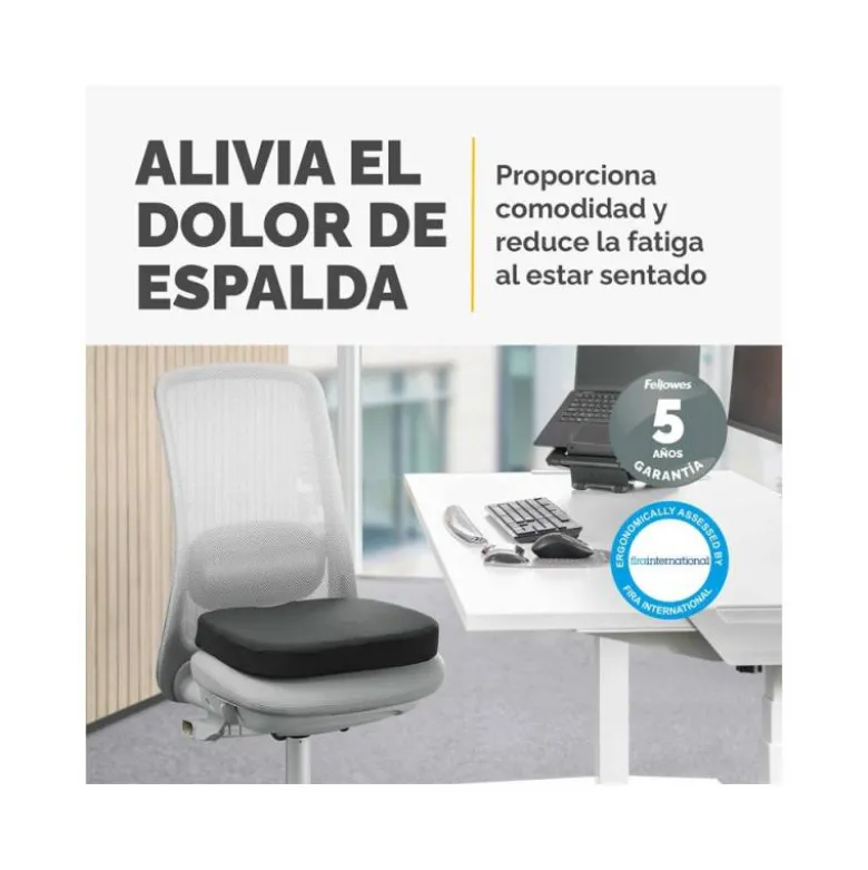 COJIN DE ASIENTO FELLOWES BREYTA ACOLCHADO COLOR NEGRO 60X430X430 MM