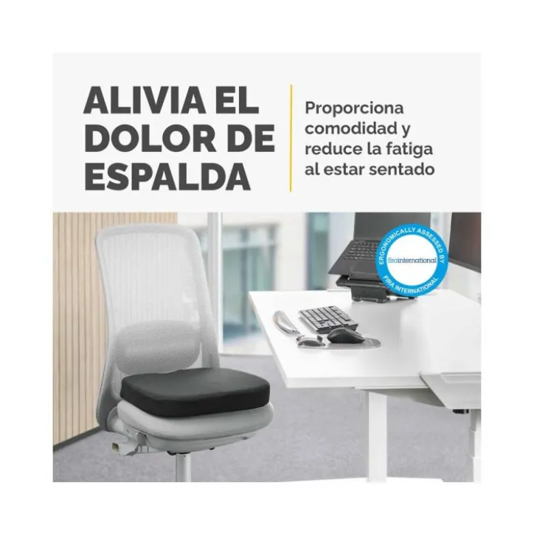 COJIN DE ASIENTO FELLOWES BREYTA ACOLCHADO COLOR NEGRO 60X430X430 MM