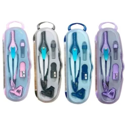 COMPAS LIDERPAPEL LOCK DEVICE CON ADAPTADOR UNIVERSAL Y TUBO DE MINAS EXPOSITOR CON 12 UNIDADES COLORES SURTIDOS