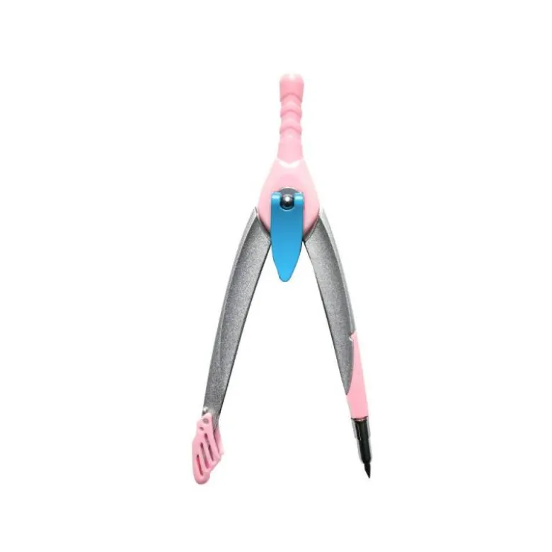COMPAS LIDERPAPEL LOCK DEVICE CON ADAPTADOR UNIVERSAL Y TUBO DE MINAS COLOR ROSA CLARO