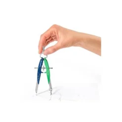 COMPAS STAEDTLER MICROMETRICO MARS 556 AZUL/VERDE CON HUSILLO Y RUEDA CENTRAL