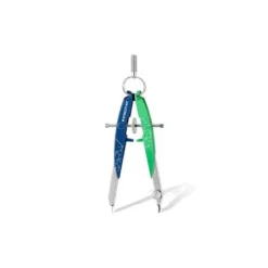 COMPAS STAEDTLER MICROMETRICO MARS 556 AZUL/VERDE CON HUSILLO Y RUEDA CENTRAL