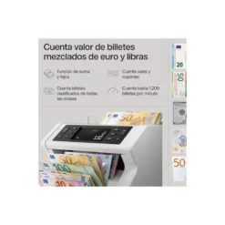 CONTADOR TOTALIZADOR DE BILLETES SAFESCAN 2265 CUENTA EURO LIBRA MEZCLADOS VERIFICA UV/MG/COLOR/TAMAÑO Y ESPESOR