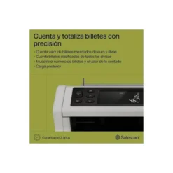 CONTADOR TOTALIZADOR DE BILLETES SAFESCAN 2265 CUENTA EURO LIBRA MEZCLADOS VERIFICA UV/MG/COLOR/TAMAÑO Y ESPESOR